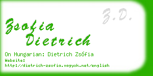zsofia dietrich business card