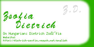 zsofia dietrich business card